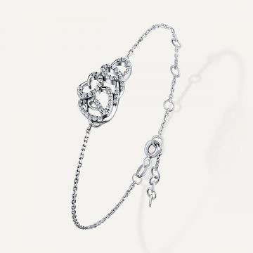 Cloud Love Diamond Bracelet White Gold