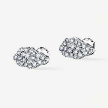 Cloud Love Full Diamond Earring White Gold
