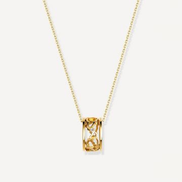 Cloud Love Gold Line Band Pendant Yellow Gold