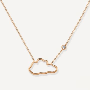 Cloud Love Gold Line Pendant Pink Gold