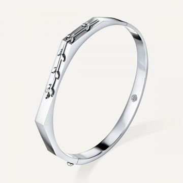 Leove Diamond Bangle White Gold