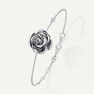 Rose Thank you Gold Bracelet White Gold