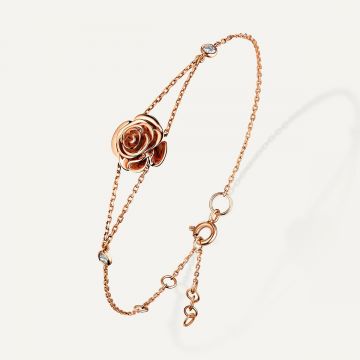 Rose Thank you Gold Mini Bracelet Pink Gold