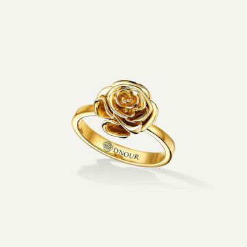 Rose Thank You Gold Mini Ring