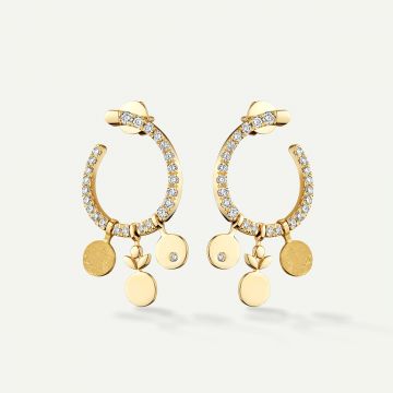 Evolve F Diamond Earring Yellow Gold