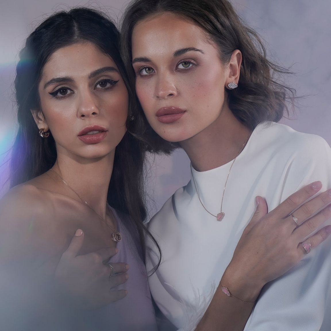 Cloud Love Necklace with One Pendant Pink Gold