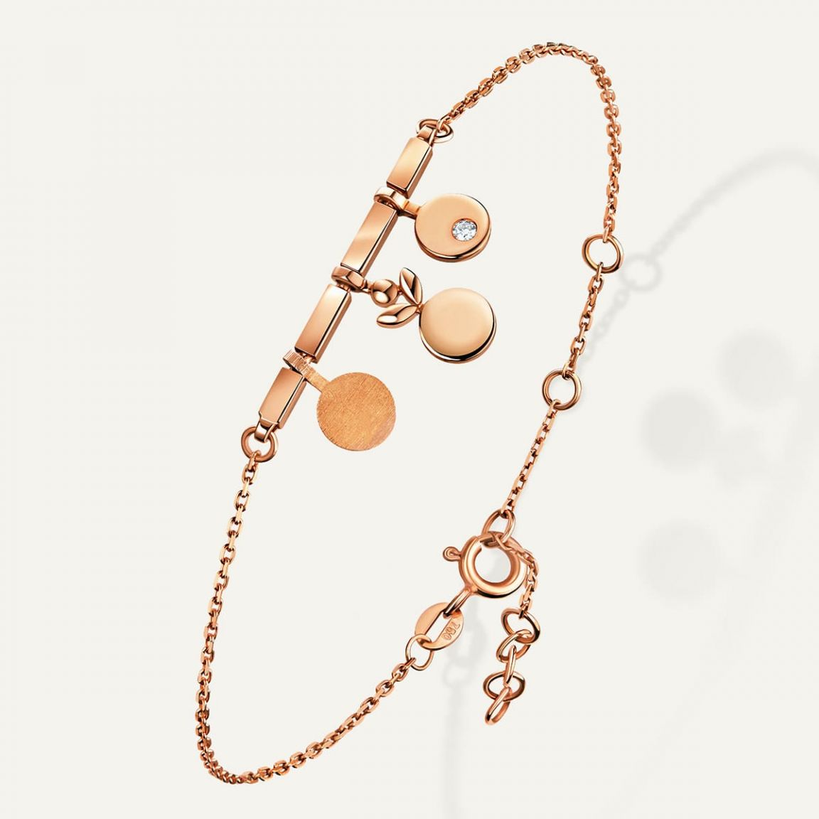 Evolve S Diamond Bracelet Pink Gold