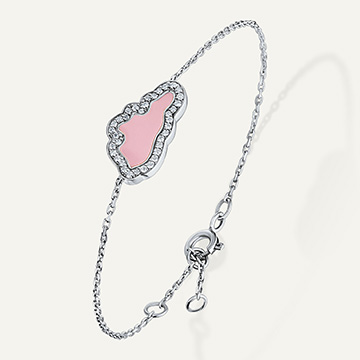 cloud love diamond gold bracelet