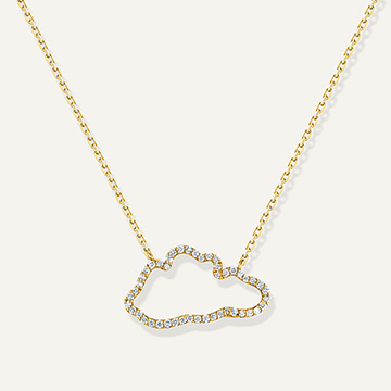 leove white gold earring