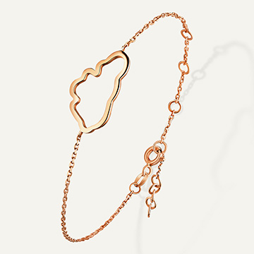 cloud love gold line pink gold bracelet