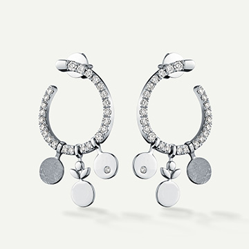 white gold diamond earring