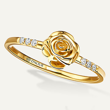rose thank you diamond earrings yellow gold