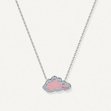 cloud love diamond pendant white gold