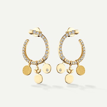 evolve gold diamond earring