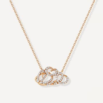 Cloud Love Diamond Pendant Pink Gold