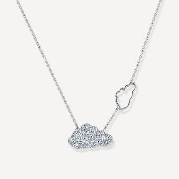 Cloud Love Full Diamond Pendant White Gold