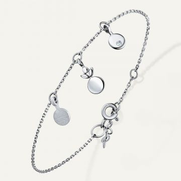 Evolve F Diamond Bracelet White Gold