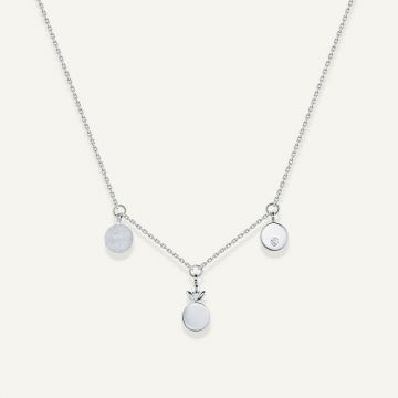 Evolve F Diamond Pendant White Gold