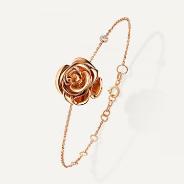 Rose Thank you Gold Bracelet Pink Gold