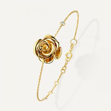Rose Thank you Gold Bracelet