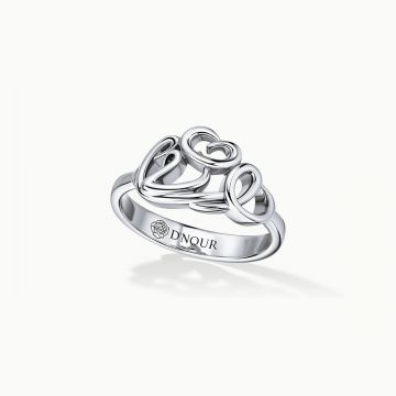 Cloud Love Gold Ring White Gold