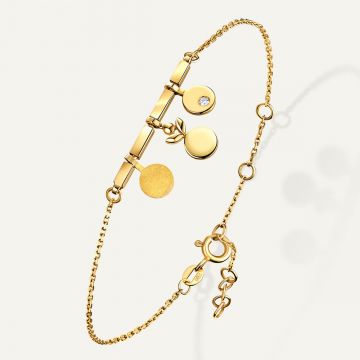 Evolve S Diamond Bracelet Yellow Gold