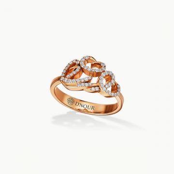 Cloud Love Diamond Ring Pink Gold