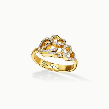 Cloud Love Diamond Ring Yellow Gold