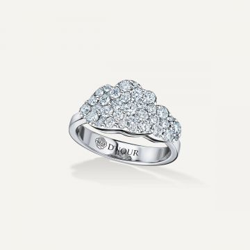 Cloud Love Full Diamond Ring White Gold