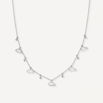 Cloud Love Necklace with Five Pendant White Gold