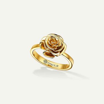 Rose Thank You Gold Mini Ring Yellow Gold