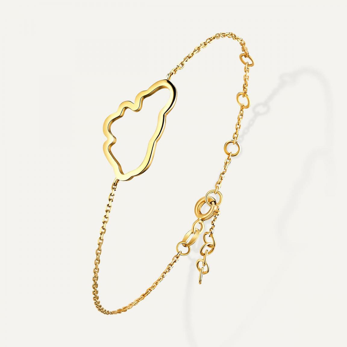 Cloud Love Gold Line Bracelet Yellow Gold
