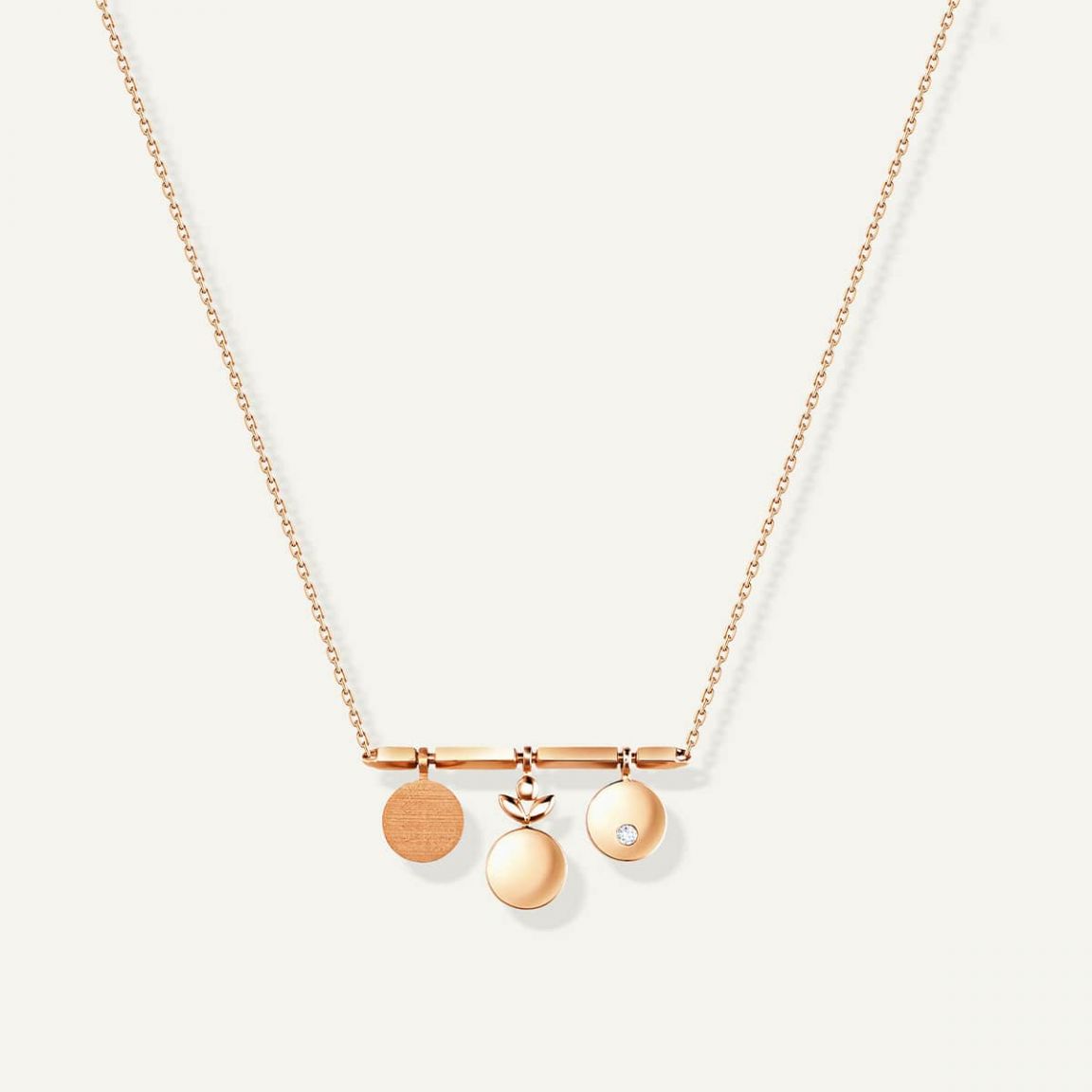 Evolve S Diamond Pendant Pink Gold