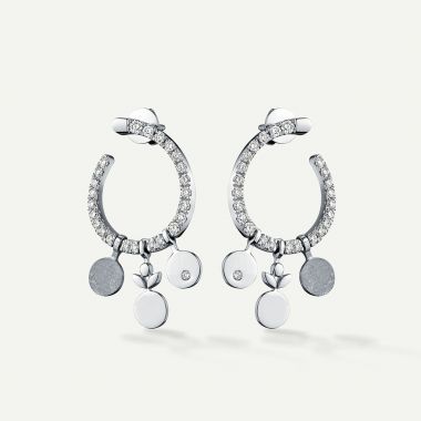 Evolve F Diamond Earring White Gold