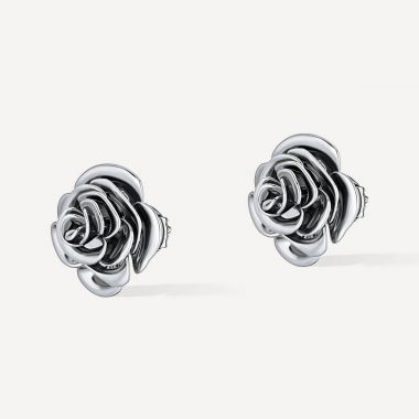 Rose Thank You Gold Earring White Gold