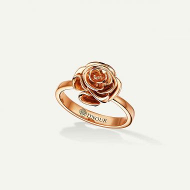 Rose Thank You Gold Mini Ring Pink Gold