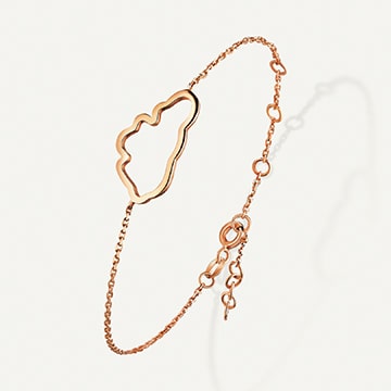 cloud love gold line pink gold bracelet