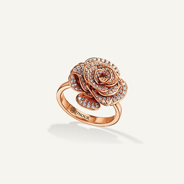 rose thank you full diamond pink gold ring