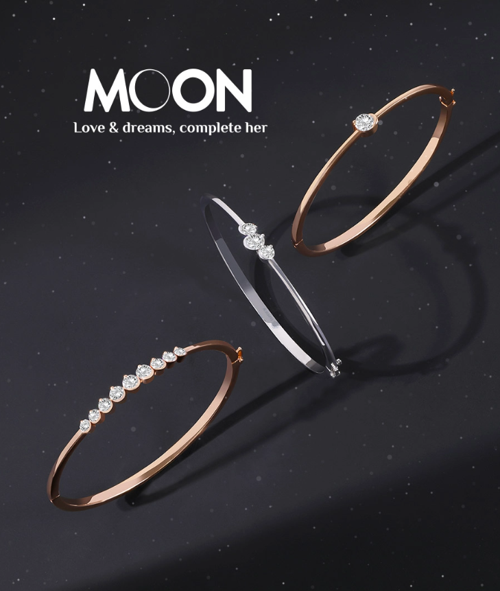 moon diamond bangles